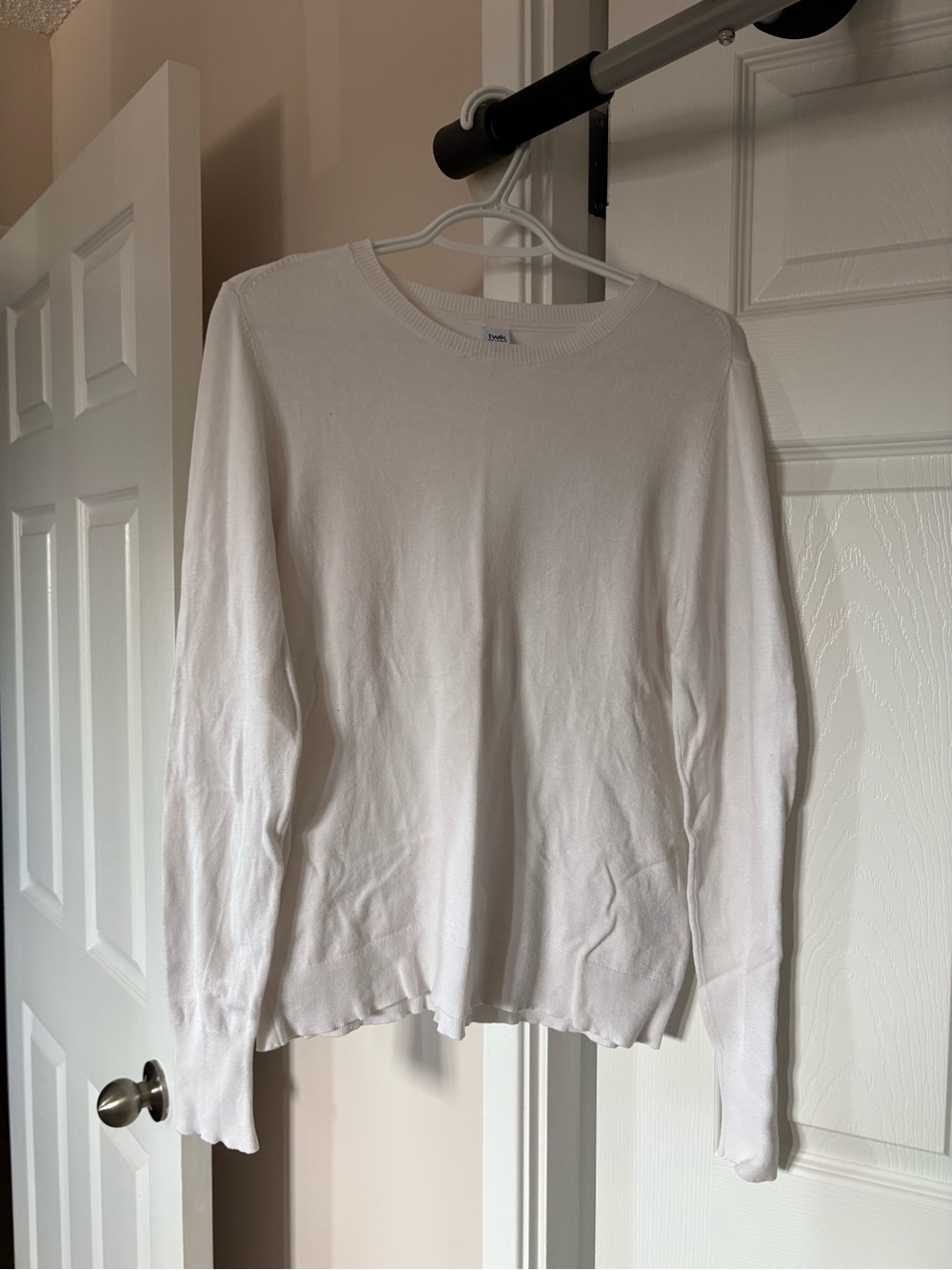 Classic White Crewneck Sweater